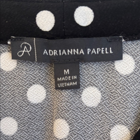Adrianna Papell Black and White Polka Dot Blouse - Picture 3 of 5